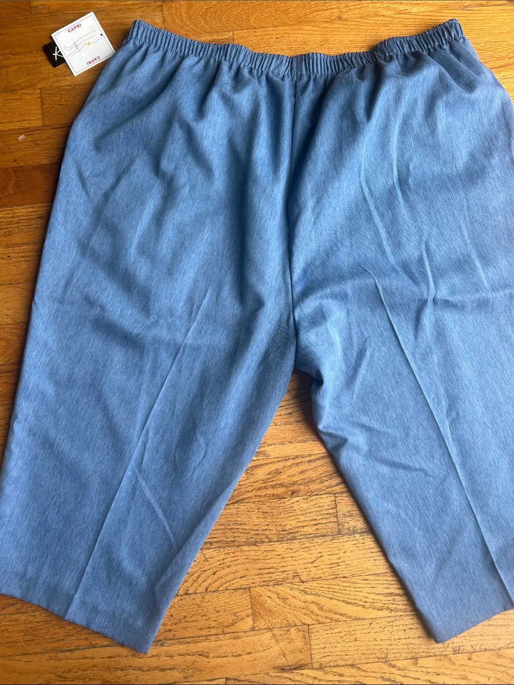 Kim Rogers Blue Elastic Waist Capri Pants